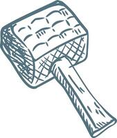 Wooden Mallet Illustration for Craftsmanship and DIY Projects vector