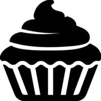 Cupcake with Sweet Frosting Design for Bakery and Confectionery Branding vector