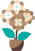 Illustration Colorful Floral Bouquet in Pot for Decoration and Design vector