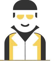 Stylish Abstract Character in Sunglasses and Hat Illustration vector