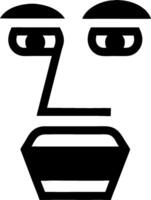 Abstract Geometric Face Design Minimalist Expression Art vector