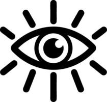 Abstract Eye Symbol with Sunburst Lines Illustration of Vision Meaning vector