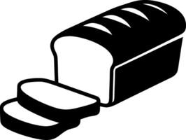 Bread Loaf with Slices Silhouette for Bakery and Food Design Projects vector