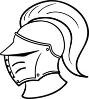 Medieval Knight Helmet Illustration for Historical and Fantasy Design vector