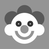 Playful Black and White Clown Face for Entertainment Design vector