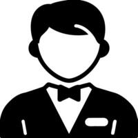 Professional Male Worker with Suit and Bowtie Graphic vector