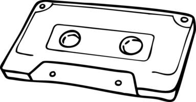 Retro Cassette Tape Illustration for Music and Nostalgia Themes vector