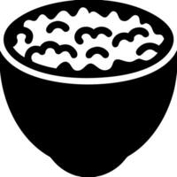 Minimalistic Bowl of Rice Illustration for Culinary and Design Projects vector
