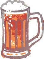 Frosty Beer Mug Art for Craft Brewery Advertising and Bar Menu Design vector