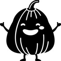 Cute Smiling Pumpkin Character for Autumn and Halloween Designs vector