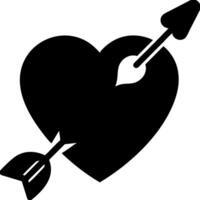 Heart and Arrow Romantic Symbol for Love and Valentine's Day Designs vector