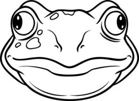 Frog Face Illustration for Nature and Wildlife Design Projects vector