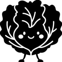 Cute Smiling Cabbage with Legs Fun Garden Vegetable Illustration vector