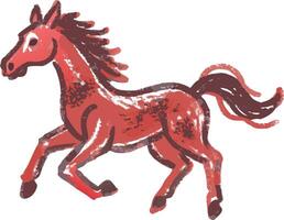 Dynamic Red Horse Illustration Representing Energy and Freedom vector
