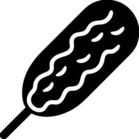 Corn Dog Illustration with Mustard Swirls for Fast Food Design vector
