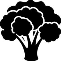 Broccoli Silhouette Healthy Vegetable for Nutrition and Food Design vector
