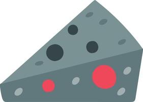 Blue Cheese Illustration with Colorful Spots in Modern Design vector