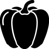 Bold Black Bell Pepper Silhouette Art for Culinary and Design Projects vector