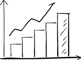 Business Growth Chart Illustration for Data Analysis and Financial Progress vector
