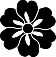 Bold Black Floral Silhouette Art for Decorative Design vector