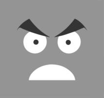 Angry Face Emoji Illustration Expressing Emotion and Mood vector