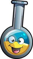 Cartoon Smiling Laboratory Flask for Education and Fun Science Projects vector