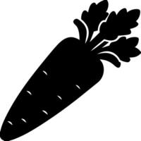 Black Silhouette Carrot Perfect for Healthy Food Design Projects vector
