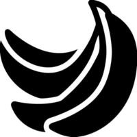 Abstract Black Banana Art Modern Fruit Silhouette Design Graphic Illustration vector