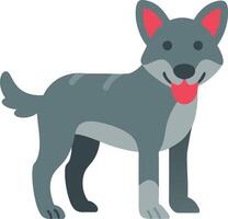 Adorable Cartoon Dog Illustration with Pink Tongue and Ears for Pet-Themed Designs vector