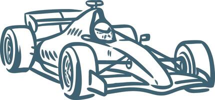 Illustration of Formula Racing Car for Motorsport Design Projects vector