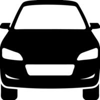 Illustration of Black Car Silhouette Front View for Automotive Design and Branding vector
