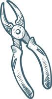 Illustration of Hand Tool Pliers for DIY and Crafting Projects vector