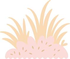 Abstract Pastel Grass and Shrubs Illustration for Artistic Design Projects vector