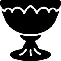 Abstract Black Silhouette Goblet on Gray Background Illustration vector