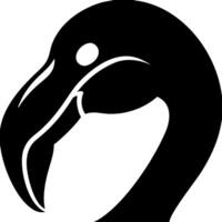 Stylized Flamingo Silhouette Design Elegant Bird Outline Art vector