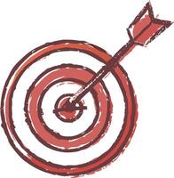 Red Arrow Target Symbolizing Precision and Success in Achieving Goals Art vector