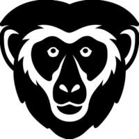 Monkey Face Silhouette Art for Design and Illustration Projects vector