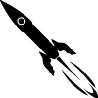 Rocket Silhouette Illustration for Space Exploration and Innovation Themes vector