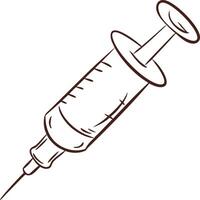 Medical Syringe Illustration for Healthcare and Vaccination Design vector