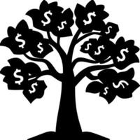 Money Tree with Dollar Sign Leaves for Financial Growth and Wealth Concepts vector