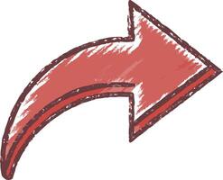 Red Artistic Arrow Symbol for Direction Navigation Design vector