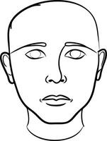 Minimalist Line Art Human Face Illustration for Design Projects vector