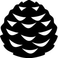 Pine Cone Silhouette Nature Botanical Design Element vector