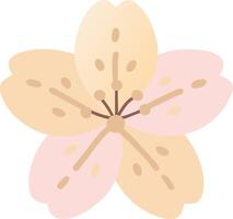Illustration of Japanese Sakura Flower Petals for Floral Design and Decorative Art vector