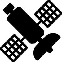 Silhouette Satellite for Space Communication and Technology vector