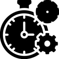 Stopwatch and Gears Representing Precision Time Management vector
