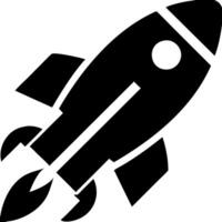 Black Rocket on Gray Background Symbolizing Space Exploration and Adventure vector