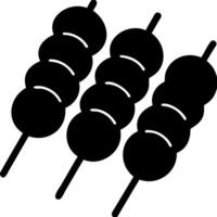Skewered Dango Japanese Dumplings Art for Asian Food Concepts vector