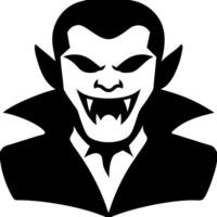Vampire Silhouette Spooky Halloween Art with Fangs and Cloak vector