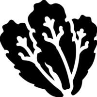 Silhouette Leafy Lettuce Illustration for Graphic Design and Print vector